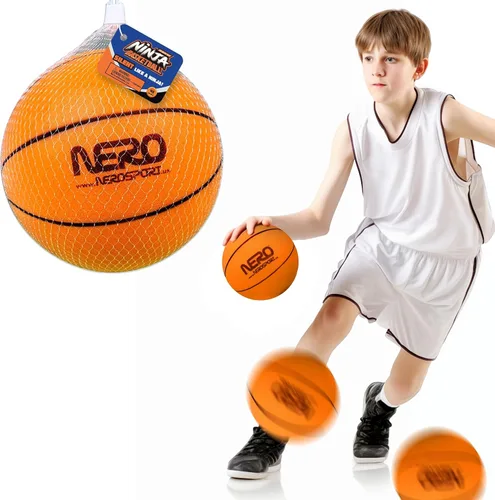 Vista 2 de NERO SPORT Ninja Silent Basketball- Soft Foam Indoor Hoop Play Soundless Ball for Quiet Dribbling and Indoor Training