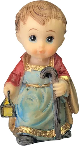 Vista 9 de Juego de 11 figuras de pesebre – Bebé Jesús, María, José, Pastor, 3 reyes, ángel, vaca, burro y oveja