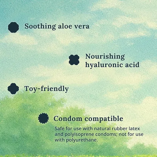 Vista 4 de Lubricante íntimo premium Shibari a base de aloe para parejas y mujeres (Aloe, 4 fl oz)