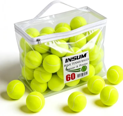 Vista 9 de INSUM Bulk Tennis Balls for Beginner – 30/60/120 Pack High Elasticity Practice Tennis Balls, Portable for Pet Dog Outdoor Playing, Training, Fetching