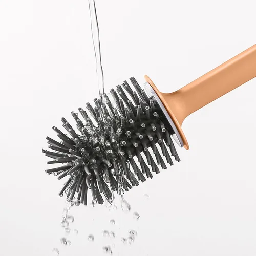 Vista 3 de Juego de cepillos de inodoro antideslizantes para baño con soporte, cepillo limpiador de inodoro, cepillo limpiador de inodoro, herramientas