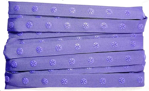 Vista 16 de 2 yardas de plástico con botón a presión de cinta de poliéster gancho y ojal con cremallera Popper Press Stud Fastener-Baby Blue