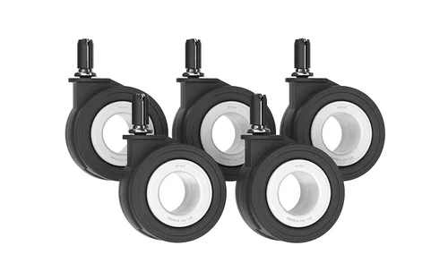Vista 8 de Enso Motion - Ruedas giratorias de repuesto para silla de oficina, serie 70 MU, color negro (juego de 5)