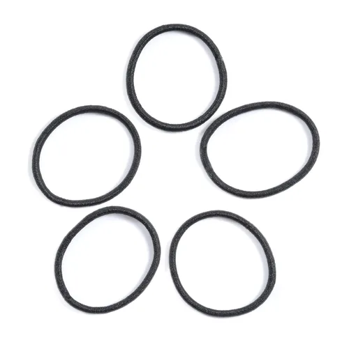 Vista 4 de Youxuan Bandas elásticas pequeñas para el cabello para niñas, bandas de goma suaves y cómodas, 100 ligas para el cabello, color negro