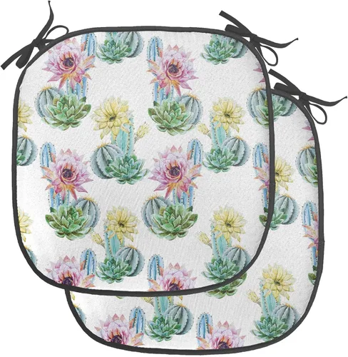 Vista 70 de Ambesonne Grunge Chair Seating Cushion, Retro Striped Background Pineapple Vintage Hippie Graphic, Anti-Slip Seat Padding for Kitchen & Patio