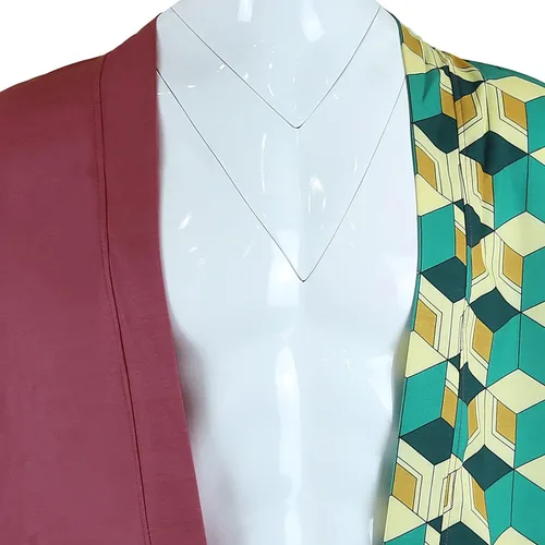 Vista 4 de Drofe Batas de anime Tanjiro, disfraz de cosplay Zenitsu Kimono