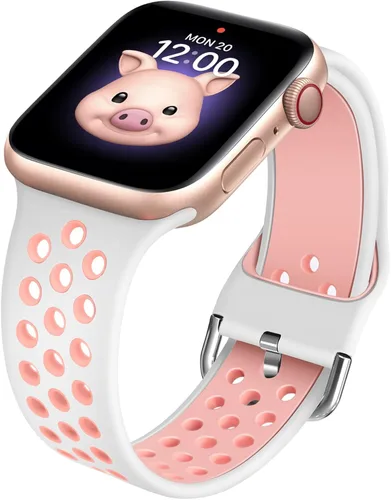 Vista 9 de Compatible con correa de Apple Watch para niños, correa de silicona impermeable para niños y niñas, compatible con Apple Watch Series