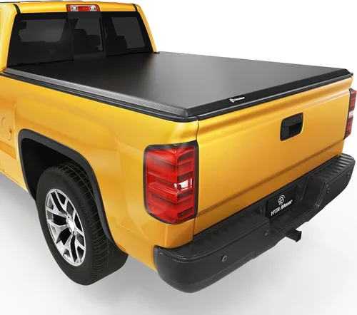 Vista 10 de YITAMOTOR - Funda rígida de triple pliegue para tonneau de camioneta de 5.8 pies, compatible con GMC Sierra 1500 y Chevy Silverado 2007 al 2013