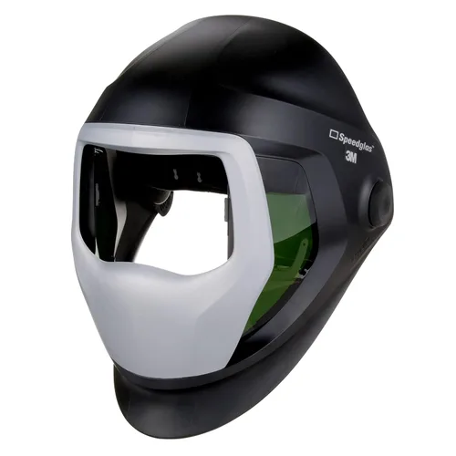 Vista 5 de Casco 3 M Speedglas 9100, seguridad para soldar 06-0300–51SW, estuche de repuestos con ventanas laterales, diadema y panel frontal plateado