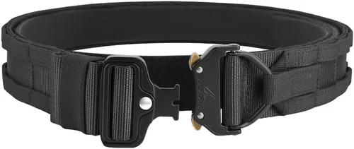 Vista 3 de KRYDEX Cinturón de liberación rápida Molle de combate táctico interior y exterior de 1.75 pulgadas con anillo en D