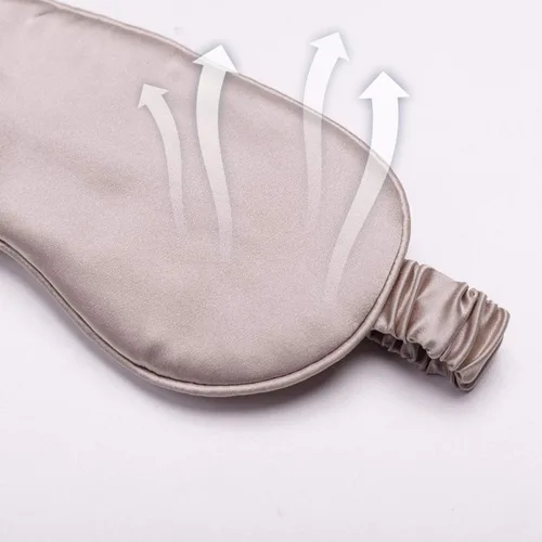 Vista 2 de Máscara de seda para dormir con bloqueo de luz, 100% morera de 0.748 in, máscara de ojos de seda, cubierta para los ojos, ultra suave, ligera