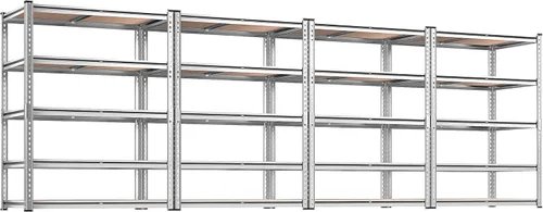 Vista 16 de REIBII Estantes de almacenamiento de 2020 libras, estantería de garaje de 5 niveles, resistente, estantería de metal ajustable, estantes de garaje