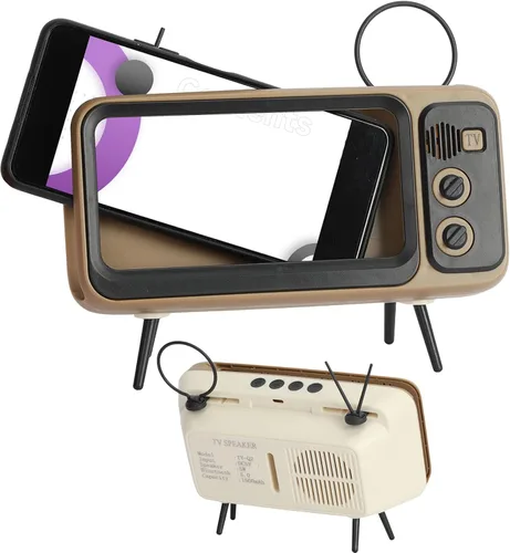 Soporte de teléfono para escritorio, portátil, universal, retro, para TV, soporte para teléfono móvil, lindo soporte para teléfono inteligente de