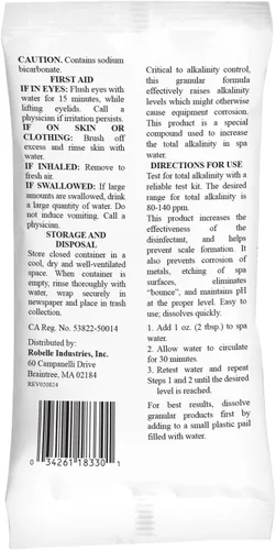Vista 2 de SpaChoice Aumento de alcalinidad prémium de 1 libra, aumento de alcalinidad para bañera de hidromasaje, 100% bicarbonato de sodio, fabricado