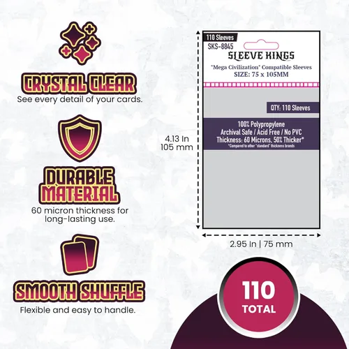 Vista 114 de Mangas cuadradas medianas (2.559 x 2.559 in) paquete de 110, 60 micras