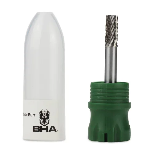 Vista 4 de BHA Broca de herramienta rotativa de carburo de tungsteno con forma de extremo de cilindro para contornear y desbarbar de metal, doble corte
