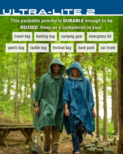Vista 7 de FROGG TOGGS Ultra-lite2 - Poncho de lluvia impermeable, transpirable, tamaños para adultos y jóvenes