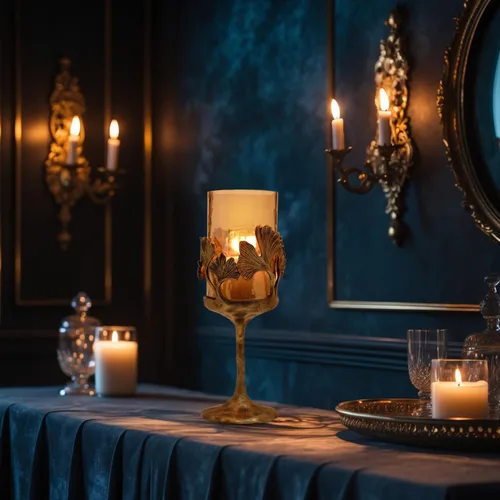 Vista 6 de Decozen Portavelas con vidrio y marco decorativo con acabado dorado para decoración del hogar, consola, centro de mesa, centro de mesa, jardín