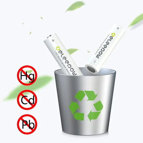 Vista 6 de Deleepow Baterías AAA recargables precargadas de 1100 mAh NiMH Triple A batería de 1.2 V baja autodescarga, paquete de 16