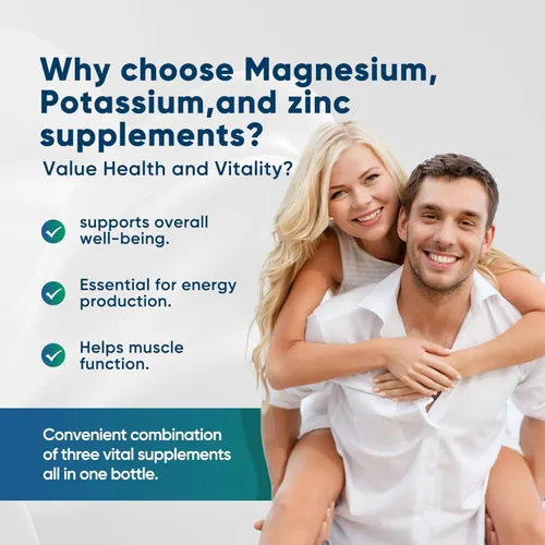 Vista 3 de Suplemento de potasio y magnesio - 150 cápsulas - Complejo de magnesio de alta absorción - Suplemento de potasio para apoyar la salud vascular