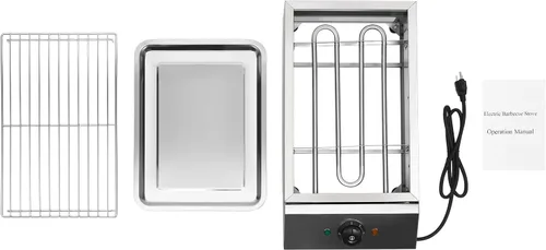 Vista 9 de Parrilla eléctrica para interiores sin humo, parrilla eléctrica con control de temperatura ajustable a 572 ℉ antiadherente para interior barbacoa