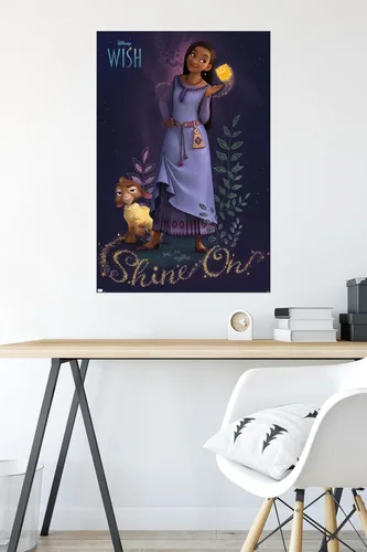 Vista 4 de Trends International Disney Wish Asha - Póster de pared, 34 pulgadas de largo x 22.4 pulgadas, versión sin marco