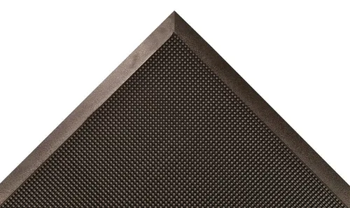 Vista 5 de Notrax 345 tapete con cepillo para entrada de caucho butadieno y estireno, para áreas de construcción y edificios municipales, color negro, Negro, 1