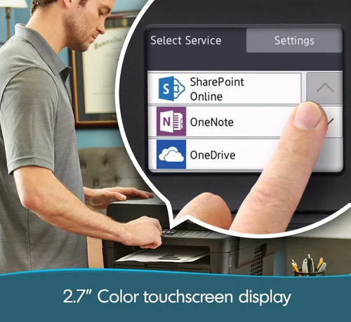 Vista 6 de Brother MFC-L2750DW Impresora láser monocromática todo en uno con impresión inalámbrica, automática de 2 caras, copia de escaneo de impresión, 2400