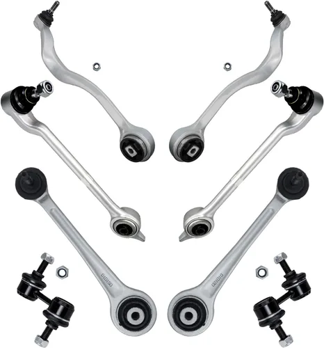 Vista 293 de Detroit Axle - Kit de ocho piezas - brazos de control de suspensión inferior delantero y trasero con juntas de bolas, extremos de barras