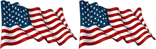 Vista 6 de Rogue River Tactical Calcomanía de Bandera de EE.UU. Calcomanía de Parachoques Calcomanía de Coche Regalo Patriótico Americano Ondulado Estados