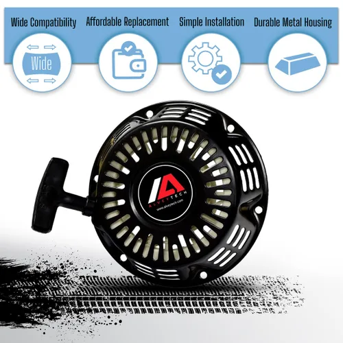 Vista 8 de AlveyTech Arrancador de retroceso negro para motores The Predator de 212cc 6.5 HP, Manco, Scooter, cortacésped, generador Briggs & Stratton, motor