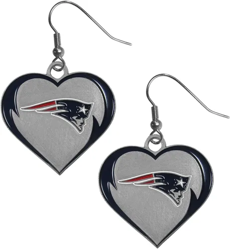 Vista 14 de Siskiyou NFL unisex-adult Heart Dangle Earrings