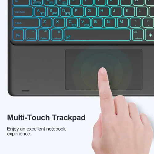 Vista 5 de Touchpad Xiaomi Redmi Pad 10.6 pulgadas lanzado 2022 Funda de teclado 2022, retroiluminación de 7 colores, teclado inalámbrico Bluetooth desmontable