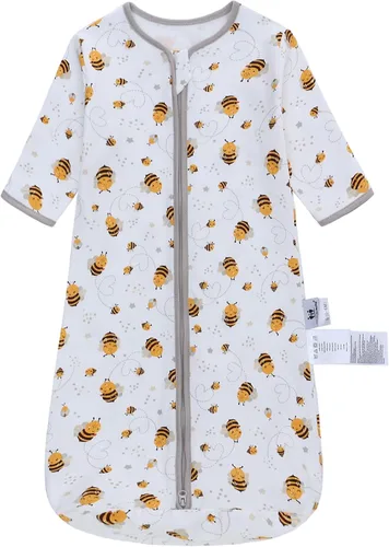 Vista 19 de Saco de dormir de manga larga, bolsa de dormir para bebé 100% algodón de 0-18 meses, manta vestible súper suave, saco de dormir para niños pequeños