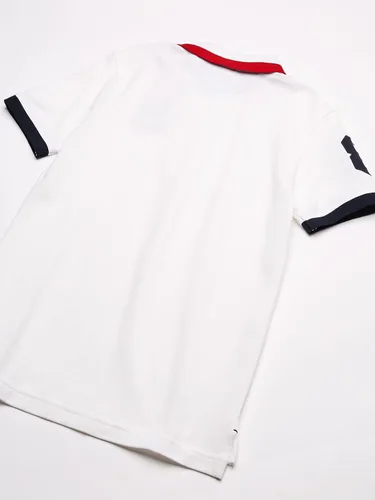 Vista 4 de Tommy Hilfiger Polo de Piqué de Manga Corta Premium para Niños, Cierre de Botón, Suave y Cómodo