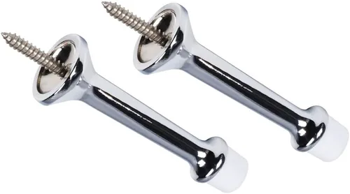 Vista 10 de Triumph Hardware Tope de puerta de bronce antiguo rígido resistente de 3 pulgadas con punta de goma suave, tope de puerta sólido de metal