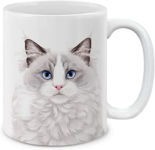 Vista 8 de MUGBREW Taza de café de cerámica con diseño de gato de carey, color negro, naranja, 11 onzas