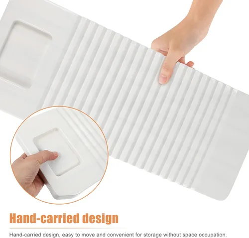 Vista 3 de YARNOW Tabla de lavado de silicona tabla de lavar tabla de lavar lavadero limpio Lavandería Limón Washboard para lavandería Blanco