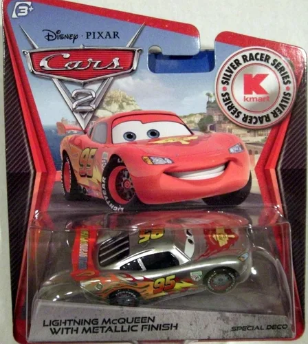 Disney / Pixar Cars 2 Película exclusiva 155 Die Cast Car Silver Racer Lightning McQueen