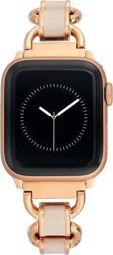 Vista 6 de Pulsera de cadena de moda Anne Klein para Apple Watch, segura, ajustable, correa de repuesto para Apple Watch, se adapta a la mayoría de las muñecas