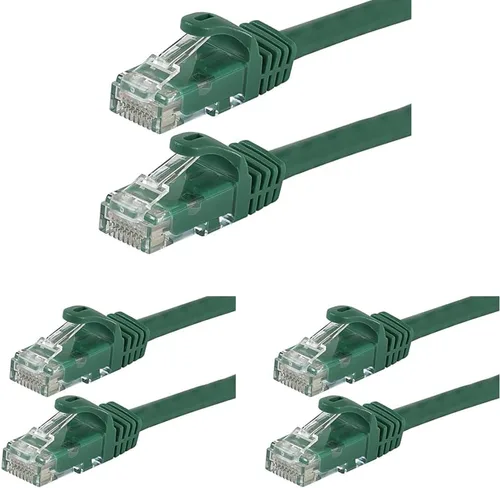Vista 10 de Monoprice Cable de conexión Ethernet Cat5e - RJ45 sin enganches, trenzado, 350 Mhz, UTP, 24AWG, 0.5 pies, negro - Serie Flexboot