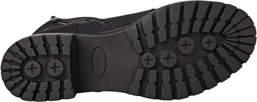 Vista 6 de GLOBALWIN - Botas de motocicleta de moda con cordones a media pantorrilla para mujer, botas de combate, botas militares para mujer
