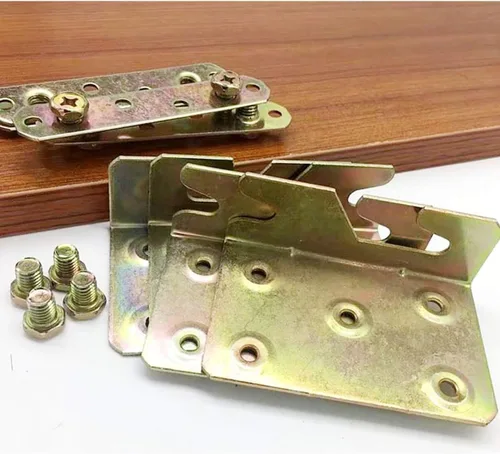 Vista 4 de TIHOOD 4 piezas de riel de cama de alta calidad resistente sin embutir soporte de riel de cama de madera, cabeceros y estribos con tornillos