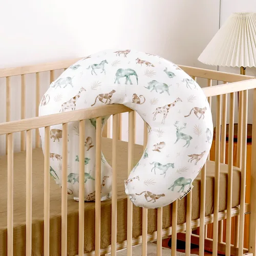 Vista 7 de GRSSDER Funda de almohada de lactancia elástica Minky extraíble para almohadas de lactancia materna, funda ultra suave y cómoda para niños y niñas