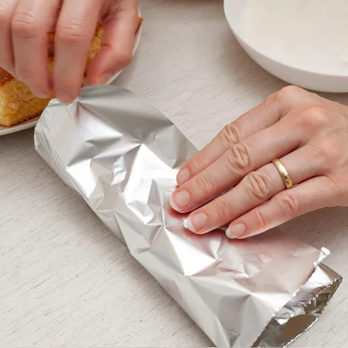 Vista 4 de [1400 unidades] Hojas de papel de aluminio plateado precortadas, 9 x 10.75 pulgadas, para restaurantes, almuerzo, comida para llevar, ToGo, lonchera