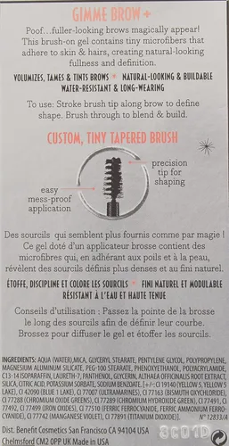 Vista 3 de Benefit Benefit Gimme Brow+ Gel de fibra voluminizadora Gimme Brow+ #1 Light, 0.1 onzas fluidas