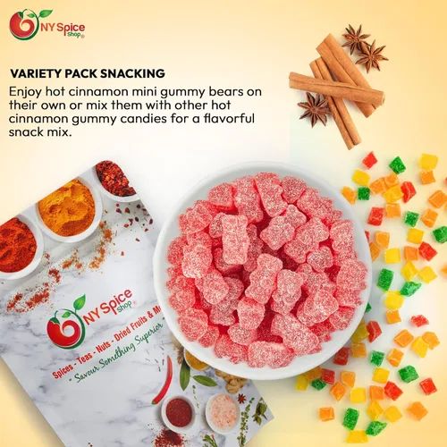 Vista 7 de NY Spice Shop Cinnamon Bears Candy – 1 libra de gomitas de osos de canela picantes y picantes – Gomitas masticables de caramelos, regalos