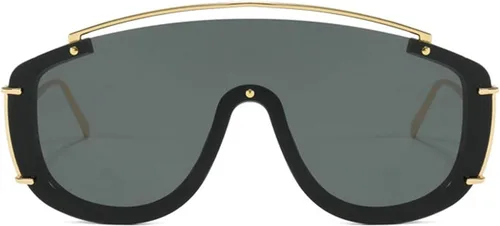 willochra Gafas de sol de piloto de gran tamaño populares para mujeres y hombres, gafas de sol de lujo con montura grande, gafas de sol con remaches