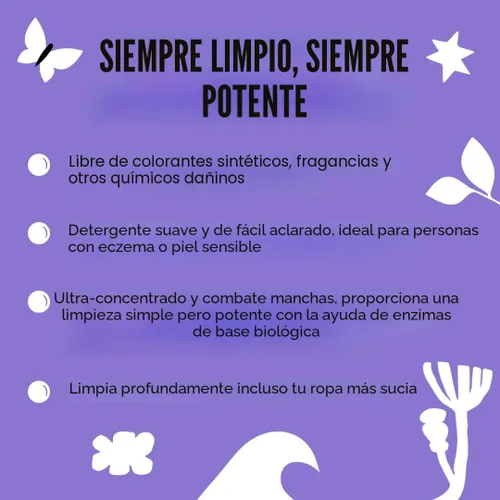 Vista 2 de Molly's Suds Detergente líquido para ropa Jabón detergente limpio para ropa para pieles sensibles 2 veces concentrado, de alta eficiencia (HE)