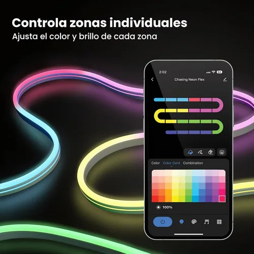 Vista 4 de Feit Electric Luces LED Inteligentes Hexagonales de Azulejos, 7" Cada Una, Conectables, Persecución de Color RGBW, WiFi de 2.4GHZ Habilitado